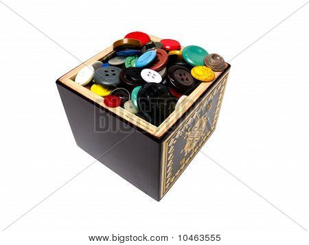 alte Muster-Box mit Schaltflächen