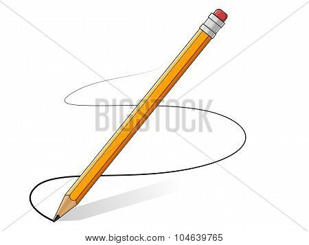 Yellow Pencils drawing line