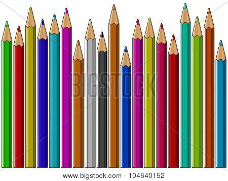 Colorful pencils vector background