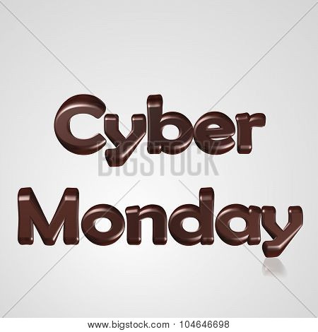 3D Text Cyber Monday