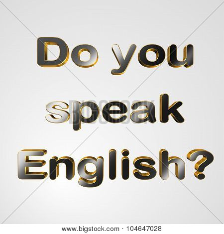 3D Text Do You Speak English