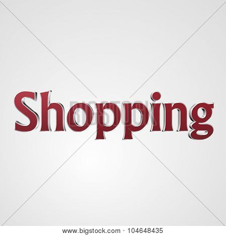 3D Text Shopping