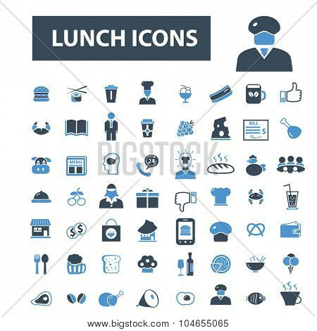 lunch, fast food icons