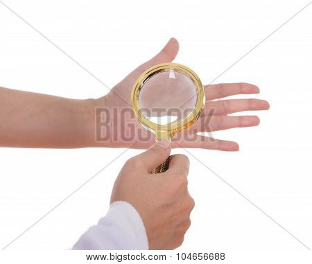 Palmistry, Hands And Magnifying