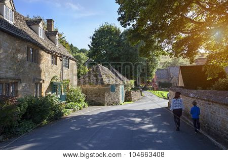 Walking In Cotswold Village, England
