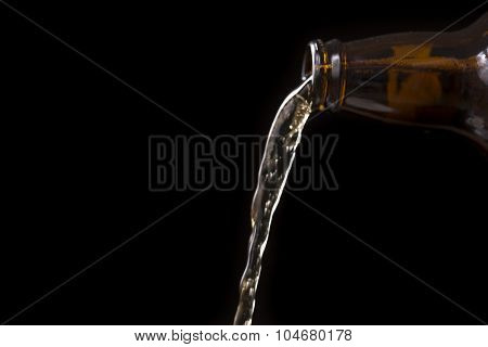 Beer Pouring From Bottle