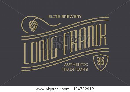 vintage beer  logo. Vector illustration