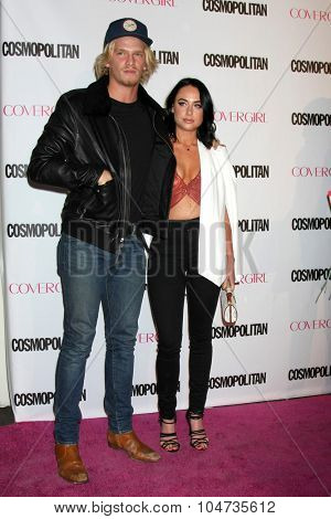 LOS ANGELES - OCT 12:  Cody Simpson, Alexx Mack at the Cosmopolitan Magazine's 50th Anniversary Party at the Ysabel on October 12, 2015 in Los Angeles, CA