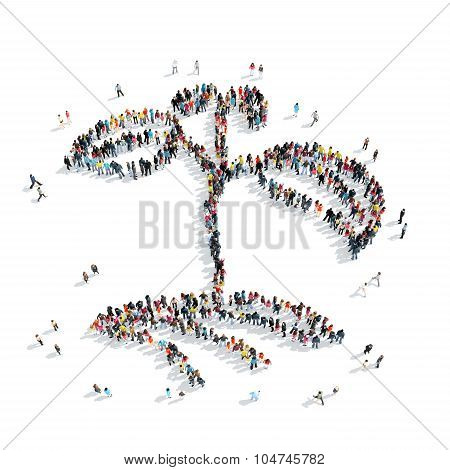 people  leaves cartoon