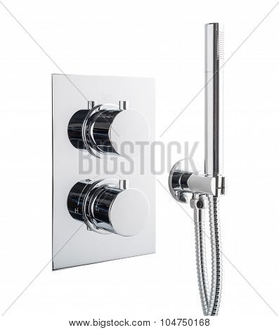Chrome Shower Head & Controls