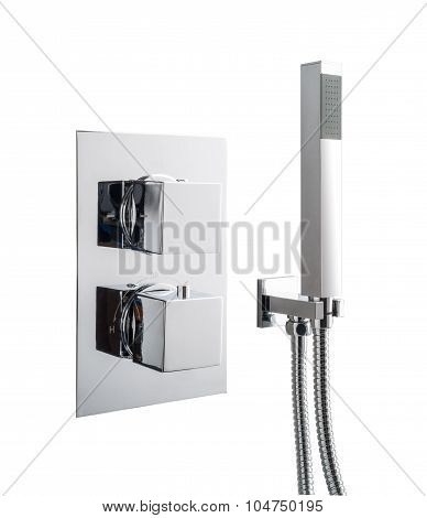 Chrome Shower Head & Controls