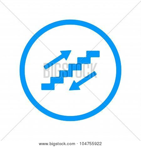 Staircase Symbol. Flat Design Style.