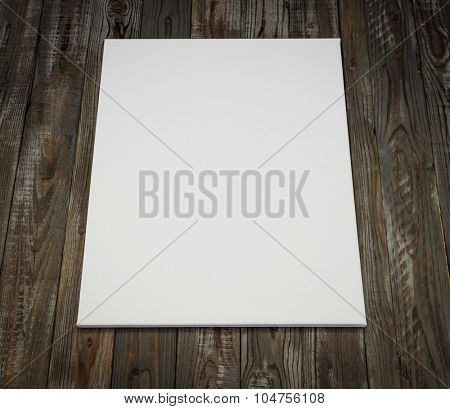 White canvas on walll