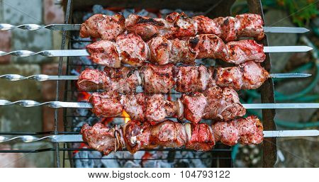 A few skewer of goluptious meat