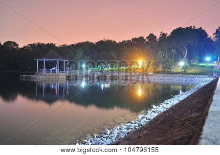 Lower Peirce Reservoir by night