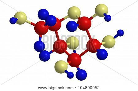 Molecular Structure Of Glucose (grape Sugar)