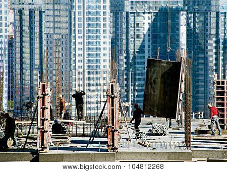 Activity On A Construction Site