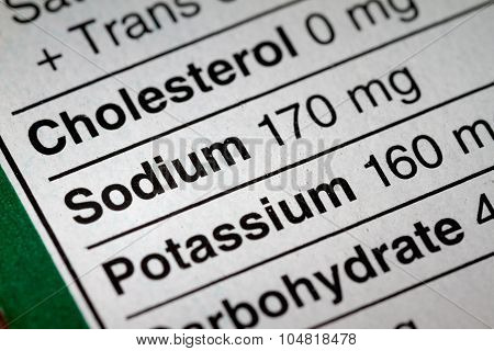 Shallow Depth Of Field Image Of Nutrition Facts