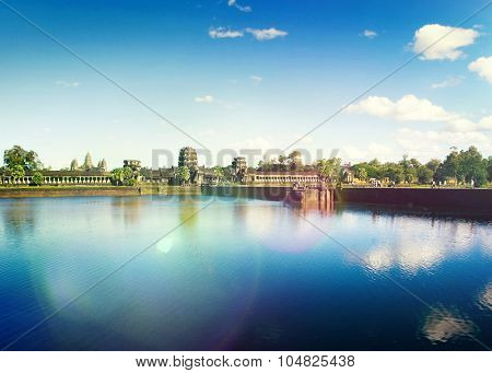 Ancient Cambodian Temple Ruin Angkor Wat Rural Concept