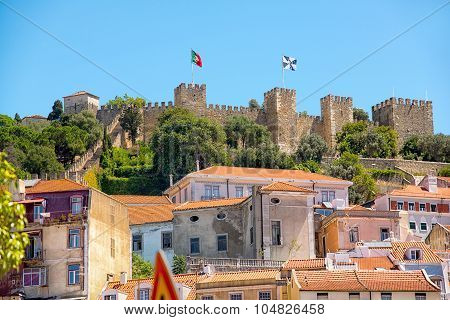 Castle Sao Jorge In Lisbon, Portugal