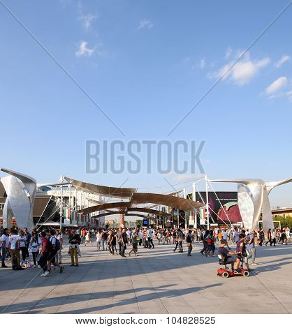 Milan, Italy - 8Th September, 2015. Expo Milan 2015. Decumano Street