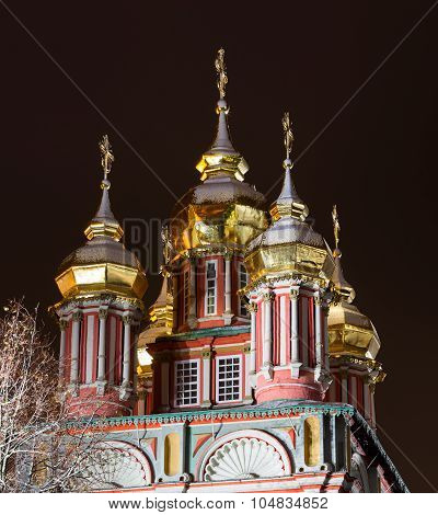 Church Of St John The Baptist Of The Trinity Lavra Of St.Sergius with a spectacular illuminati