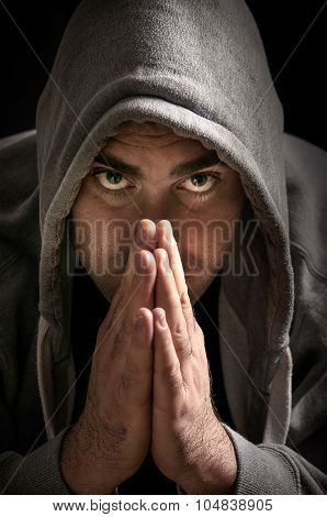 Mysterious man in a hoodie
