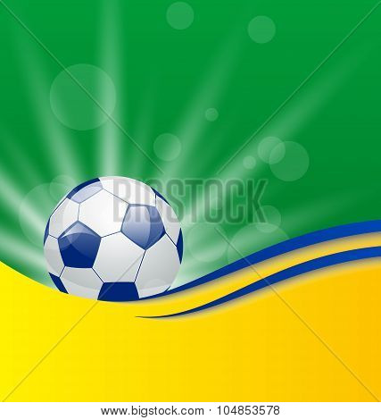 Football card in Brazil flag colors