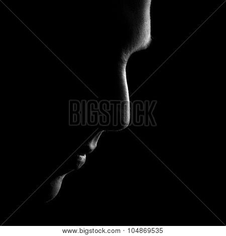 Silhouette Of Man Profile