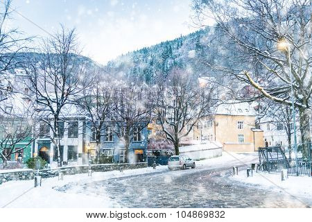 The historical part of the city. Bergen, Norway
