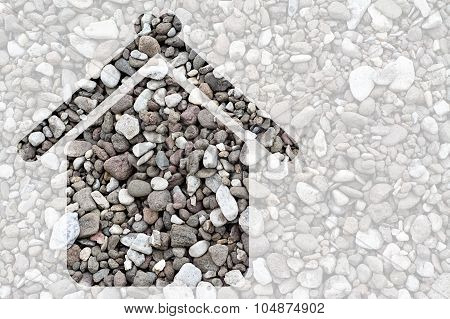 Gravel Texture With House