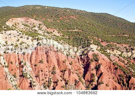 The    Dades Valley In Red  Africa Ground