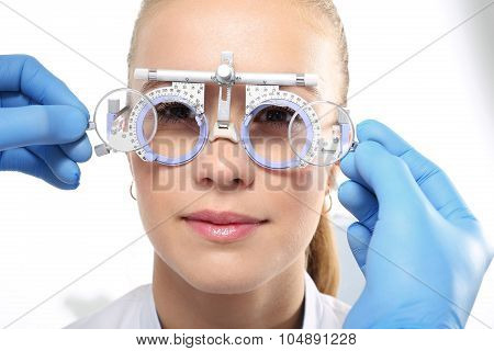 Preventive treatment of strabismus, selection of corrective lenses.