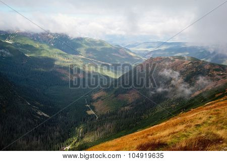 view from Volovec at Tatra mountains