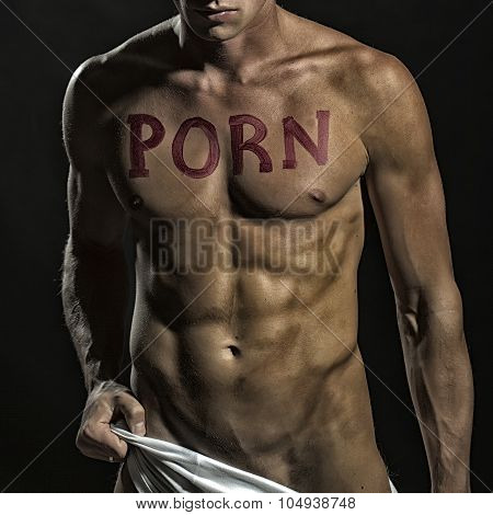 Man With Porn Text