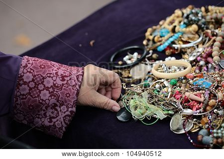Different Bijouterie And Hand