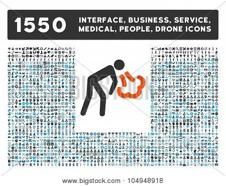 Cough Icon and More Interface, Business, Medical, People, Awards Glyph Symbols