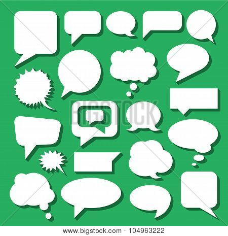 Set of speech bubbles. Flat. Vector