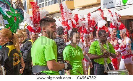 Las Palmas De Gran Canaria Beach Carnival 2015 Parade On The Las Canteras