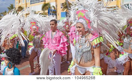 Las Palmas De Gran Canaria Beach Carnival 2015 Parade On The Las Canteras