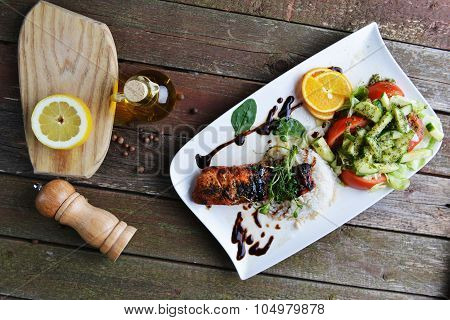 Roasted Fish And  Rice