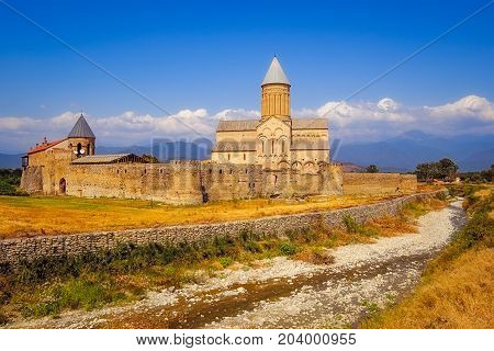 Scenic View Of Alaverdi Monastery In Kakheti Region Of Georgia