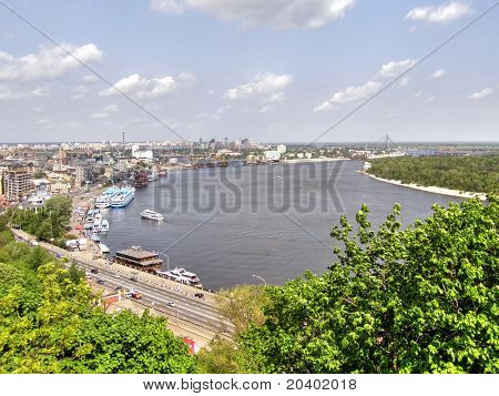 Floden Dnepr. Kiev. Ukraine.