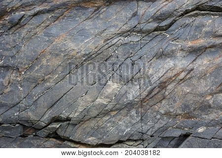 The texture of the north underwater rocks at low tide