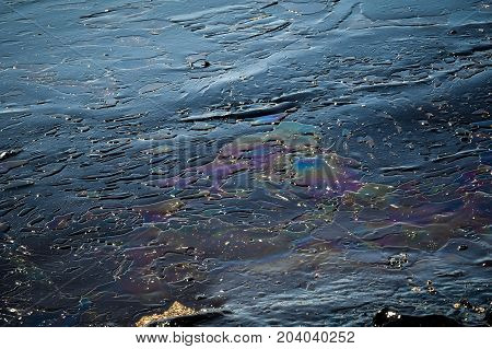 Oil, Leaked From A Sinked Ship, Come Ashore In Salamina Island Near Athens, After An Old Tanker Sank