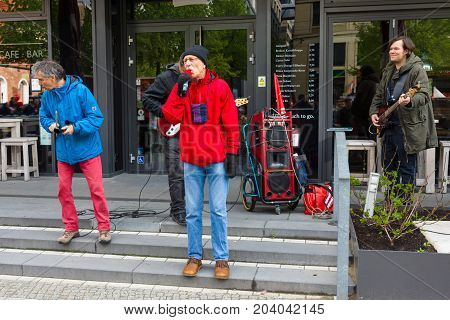 BERLIN - MAY 01 2015: Members of trade unions and the workers hold a rally on the occasion of Labour Day.