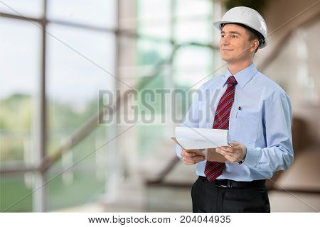 White business man helemet business success solid view