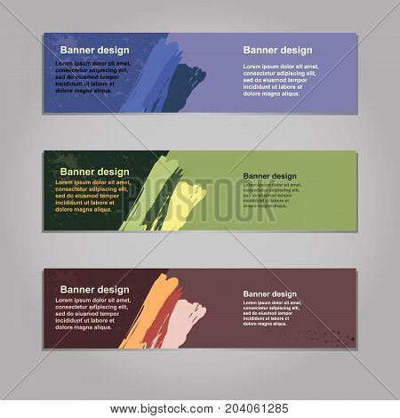 Vector abstract geometric design banner web template
