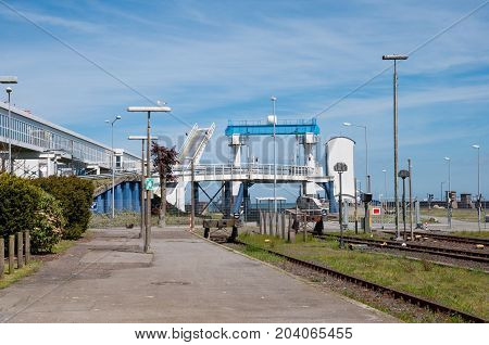 Ferry port of Puttgarden in North Germany