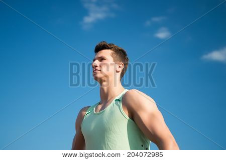 Fitness Model With Muscular Hands, Biceps, Triceps, Strong Muscles